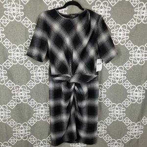 Etoile Isabel Marant plaid front knot dress